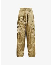 Ganni - Elasticated Patch-Pocket Shell Trousers - Lyst