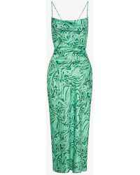 OMNES - Riviera Graphic-print Recycled-polyester Midi Dress - Lyst