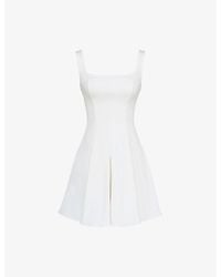House Of Cb - Amelie Square-Neck Stretch-Crepe Mini Dress Xs (A-C Cup) - Lyst