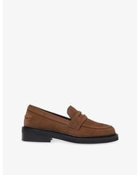 Maje - Medallion-Embellished Suede Loafers - Lyst