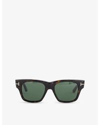 Tom Ford - Tf1284 52N Marlon Square-Frame Tortoiseshell Acetate Sunglasses - Lyst