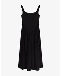 OMNES - Suri Square-Neck Linen-Blend Maxi Dress - Lyst