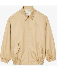 Sandro - Logo-patch Cotton-blend Jacket - Lyst