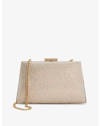 Dune - Bellaire Crystal-embellished Woven Clutch Bag - Lyst