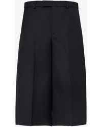 Gucci - Cropped Wide-leg Wool-blend Trousers - Lyst