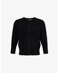 Vince - Regular-Fit Round-Neck Stretch-Wool Blend Cardigan - Lyst