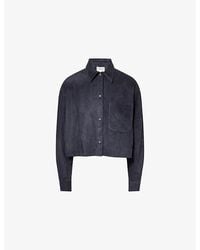 Twp - Little Big Joe Crop Suede Shirt - Lyst