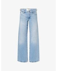 FRAME - X Amelia The Wide-Leg Denim Jeans - Lyst