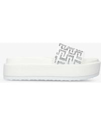 Steve Madden - Kora Embellished-strap Flat Fabric Sandals - Lyst