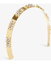 Lelet - Martha Swarovski Crystal-embellished Stainless-steel Headband - Lyst