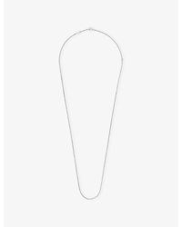 Van Cleef & Arpels - Angle Filed Trace Chain Rhodium-Plated 18Ct Necklace - Lyst