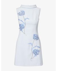 Huishan Zhang - Amira Floral Woven Mini Dress - Lyst