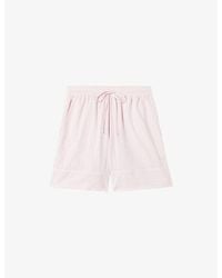 Claudie Pierlot - Striped Drawstring-Waist Cotton-Blend Shorts - Lyst