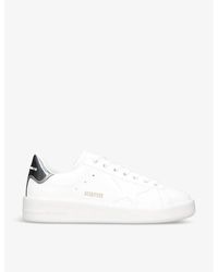 Golden Goose - Pure Star Bio Logo-print Faux-leather Low-top Trainers - Lyst