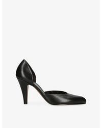 The Row - Ornella D'Orsay High-Heel Leather Pumps - Lyst