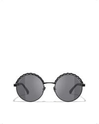 Chanel - Round Sunglasses - Lyst
