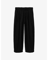 AllSaints - Becco Tapered-Leg Lyocell-Blend Trousers - Lyst