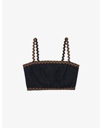 Reiss - Mila Cropped Linen Cami Top - Lyst