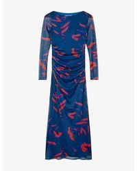 OMNES - Hollis Graphic-Print Stretch-Mesh Maxi Dress - Lyst