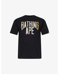 A Bathing Ape - Nyc Brand-print Cotton-jersey T-shirt X - Lyst