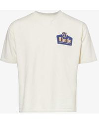 Rhude - Grand Cru Logo-print Cotton-jersey T-shirt - Lyst