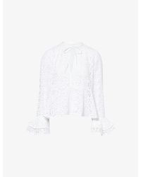 Skall Studio - Frigga Flounce Cotton Shirt - Lyst