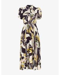 Phase Eight - Bella Floral-Print Midi Shirt Dress - Lyst