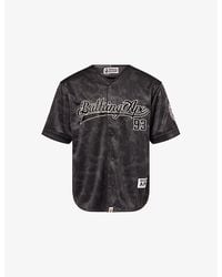 A Bathing Ape - Logo-Embellished Perforated Woven Baseball Shirt - Lyst