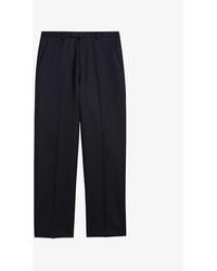 Ted Baker - Vy Leyden Fit Straight-leg Wool Trousers - Lyst