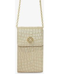 Maje - Mock-croc Embossed Patent-leather Cross-body Pouch - Lyst