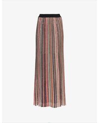 Missoni - Striped Sequin-embellished Knitted Maxi Skirt - Lyst
