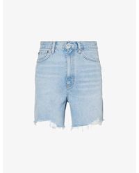Agolde - Stella High-rise Organic And Recycled-cotton Denim Shorts - Lyst