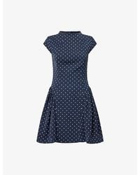 Odd Muse - Cap-Sleeve Polka-Dot Woven Mini Dress - Lyst