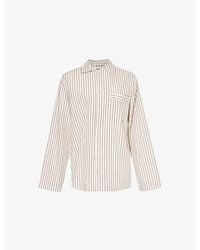 Tekla - Patch-Pocket Cotton Poplin Pyjama Shirt - Lyst
