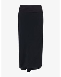 Rick Owens - Bias A-Line Crepe Midi Skirt - Lyst