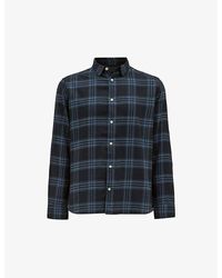 AllSaints - Voltana Logo-embroidered Checked Cotton Shirt - Lyst