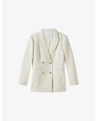 LK Bennett - Mariner Double-Breasted Cotton-Blend Jacket - Lyst