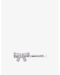 Maje - Bow Rhinestone-Embellished Brass Hair Clip - Lyst