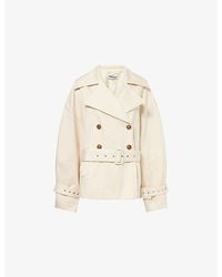 Odd Muse - Double-Breasted Removable-Belt Cotton-Blend Trench Jacket - Lyst