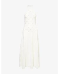 Amy Lynn - Liliana Halterneck Knitted Midi Dress - Lyst
