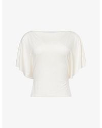 Reformation - Avery Boat-Neck Stretch-Jersey Top - Lyst
