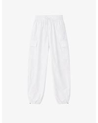 Ro&zo - Cuffed Drawstring-Waist Cotton Trousers - Lyst