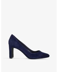 Dune - Arriving Closed-Toe Suede Heeled Courts - Lyst