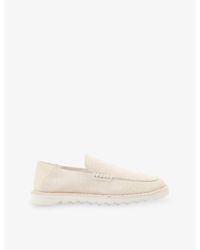 AllSaints - Slix Suede Loafers - Lyst