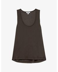 Reiss - Ruby Scoop-Neck Satin Vest Top - Lyst