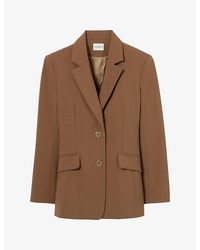 Claudie Pierlot - Notch-Lapel Slim-Fit Wool-Blend Jacket - Lyst