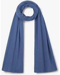 The White Company - Ribbed Linen And Cotton Scarf - Lyst