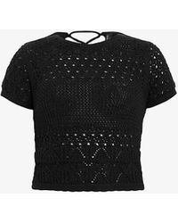 AllSaints - Briar Slim-fit Short-sleeve Knitted Top - Lyst