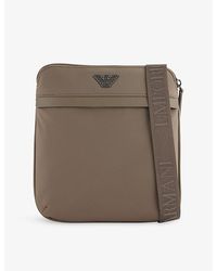 Emporio Armani - Flat Woven Cross-Body Bag - Lyst