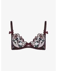 Agent Provocateur - Callypso Plunge Underwired Mesh Bra - Lyst